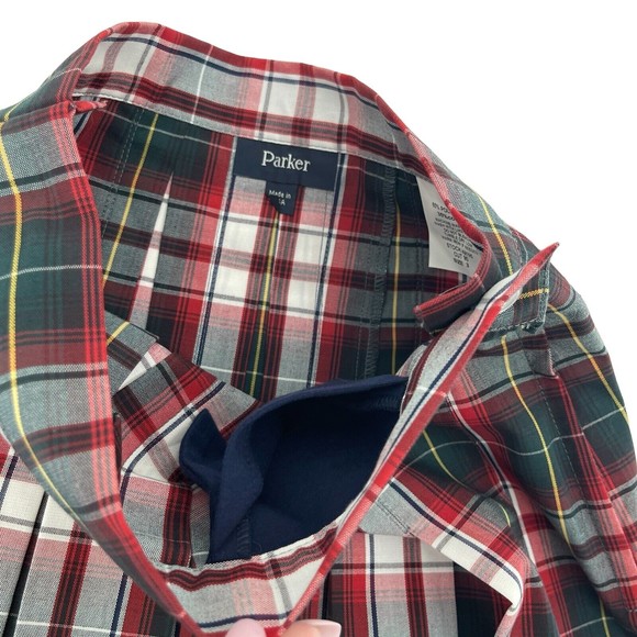 Parker Tartan Red Plaid High Waist Pleated Skirt Juniors Size 3 School Uniform - Picture 7 of 10